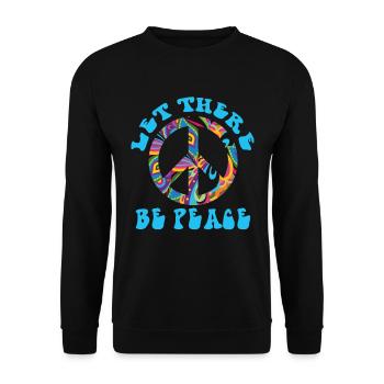 Signe de paix amour liberté paix hippie et - Sweat-shirt Unisexe - noir - Devant - Alina (178cm) & Michal (187cm)