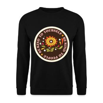 Peace Sign Give Peace a Chance Hippie - Unisex Sweatshirt - black - Front - Alina (178cm) & Michal (187cm)