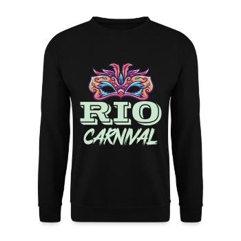 Carnaval Rio de Janeiro Brésil Carnaval Masque F - Sweat-shirt Unisexe - noir - Devant - Alina (178cm) & Michal (187cm)