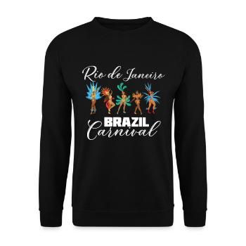Rio Carnival Rio de Janeiro Celebration in Brazil - Unisex Sweatshirt - black - Front - Alina (178cm) & Michal (187cm)