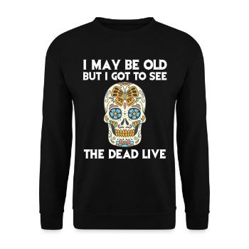Skull Dead Sugar Skull Woman Day of the Dead - Unisex Sweatshirt - black - Front - Alina (178cm) & Michal (187cm)