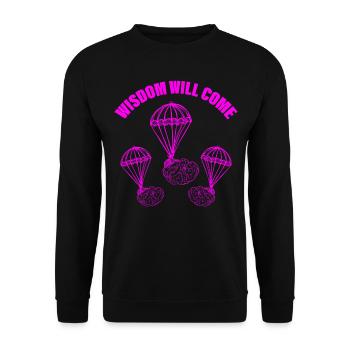 La sagesse du sarcasme devient un cerveau à venir Know-it-All - Sweat-shirt Unisexe - noir - Devant - Alina (178cm) & Michal (187cm)