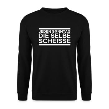 Spielerfrau Fussball Kreisklasse Fußball Spieltag - Unisex Pullover - Schwarz - Vorne - Alina (178cm) & Michal (187cm)