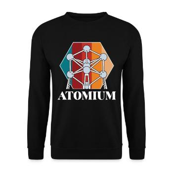 Atomium Atomic nucleus Bruxelles Science for Ph - Sweat-shirt Unisexe - noir - Devant - Alina (178cm) & Michal (187cm)