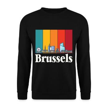 Bruxelles Atomium Atomic Nucleus Science of Physics - Sweat-shirt Unisexe - noir - Devant - Alina (178cm) & Michal (187cm)