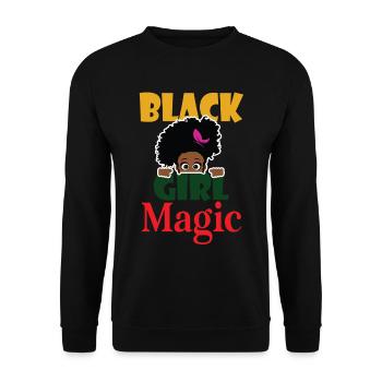 Black Magic Girl Black History Month Proud - Unisex Sweatshirt - black - Front - Alina (178cm) & Michal (187cm)