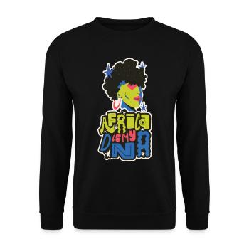 Mois de l’histoire des Noirs de l’ADN en Afrique Mélanine Shva - Sweat-shirt Unisexe - noir - Devant - Alina (178cm) & Michal (187cm)