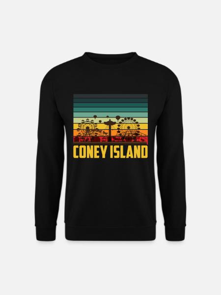 Coney Island Brooklyn Skyline Fun Park New York So - Unisex Pullover - Schwarz