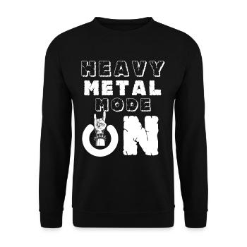 Heavy Metal Mode On Rocking Music Concert Hard Roc - Unisex Sweatshirt - black - Front - Alina (178cm) & Michal (187cm)