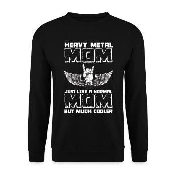 Rocking Mom Heavy Metal Fan Music Metal Fan Hard - Unisex Sweatshirt - black - Front - Alina (178cm) & Michal (187cm)