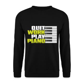 Saxophon Jazz Freedom Orchestra Musiker Smooth Jaz - Unisex Pullover - Schwarz - Vorne - Alina (178cm) & Michal (187cm)