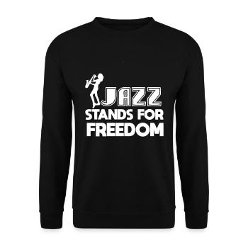 Music Jazz Saxophone Orchestra Musicians - Unisex Sweatshirt - black - Front - Alina (178cm) & Michal (187cm)