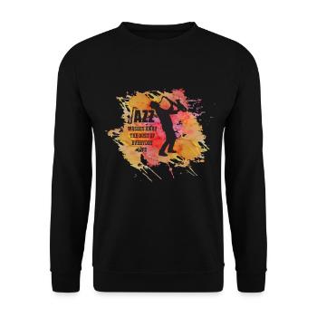 Musique Musiciens de jazz Orchestre de saxophone Musiciens - Sweat-shirt Unisexe - noir - Devant - Alina (178cm) & Michal (187cm)