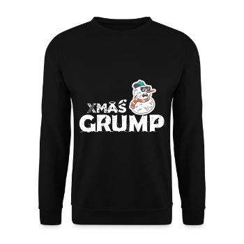 Merry Christmas Punks Snowman Punk Grump Xm - Unisex Sweatshirt - black - Front - Alina (178cm) & Michal (187cm)