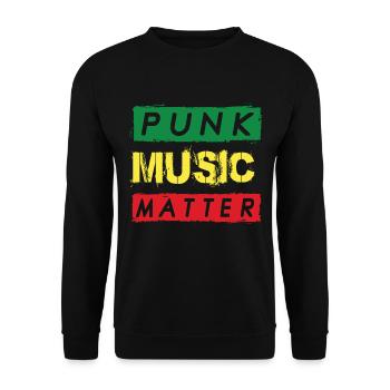 Punk Musik Materie Punks Rocking Weihnachten - Unisex Pullover - Schwarz - Vorne - Alina (178cm) & Michal (187cm)