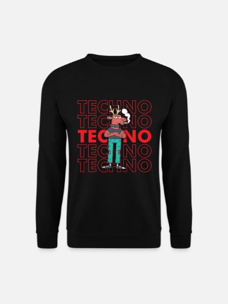 Punk Rock Techno Lustige Weihnachten Punks Grumpy - Unisex Pullover - Schwarz