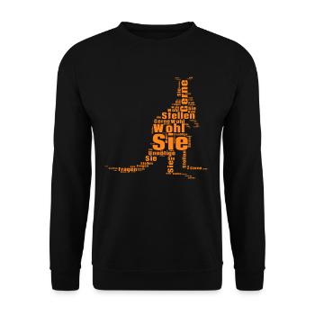 You probably like to ask unnecessary questions Boxer - Unisex Sweatshirt - black - Front - Alina (178cm) & Michal (187cm)
