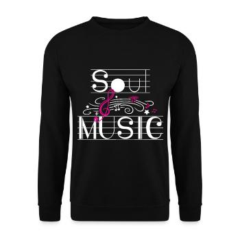 Soul Music Afro Soul Music Sheet Music Music Lovers Mu - Unisex Sweatshirt - black - Front - Alina (178cm) & Michal (187cm)