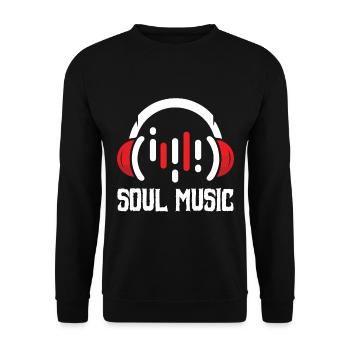 Soul Music Headphones Music Lover Afro Soul Musi - Unisex Sweatshirt - black - Front - Alina (178cm) & Michal (187cm)