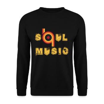 Soul Music Vintage Record Afro Soul Music Sheet Music Mu - Unisex Sweatshirt - black - Front - Alina (178cm) & Michal (187cm)