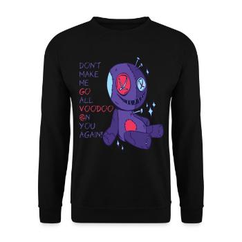 Voodoo auf dich! Gruselige Halloween-Hexerei - Unisex Pullover - Schwarz - Vorne - Alina (178cm) & Michal (187cm)