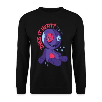 Le vaudou fait-il mal? Effrayant Halloween Witchcraft Pup - Sweat-shirt Unisexe - noir - Devant - Alina (178cm) & Michal (187cm)