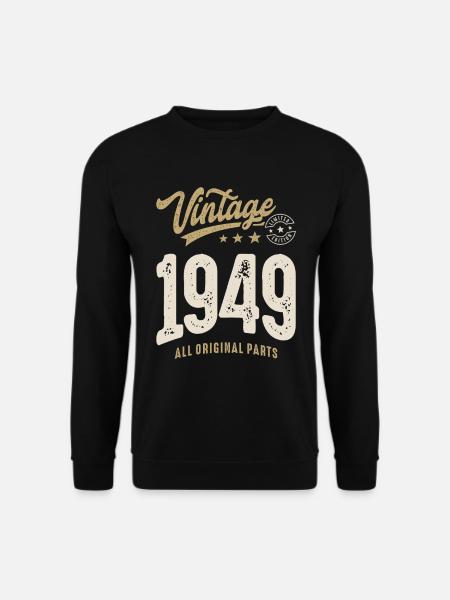 Jahrgang 1949 - 73. Geburtstag Retro Classic - Unisex Pullover - Schwarz