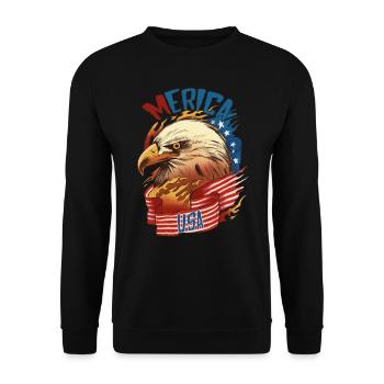 Eagle Love Birds Fauconnerie Oiseaux de proie Faucon Faucon Faucon - Sweat-shirt Unisexe - noir - Devant - Alina (178cm) & Michal (187cm)