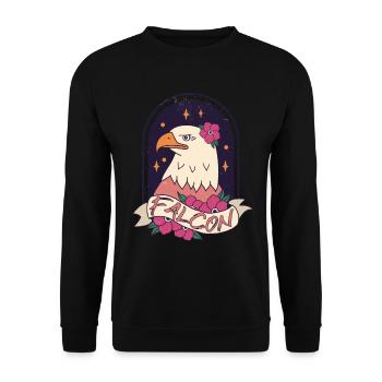 Eagle Brave Ornithologist Falconry Falconry Falcon Falcon Vö - Unisex Sweatshirt - black - Front - Alina (178cm) & Michal (187cm)