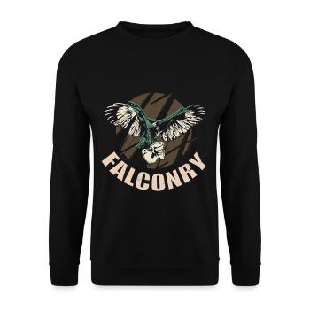 Falconry Hawks Hawks Birds of Prey - Unisex Sweatshirt - black - Front - Alina (178cm) & Michal (187cm)