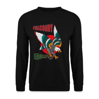 Fauconnerie Eagles Faucons Autour des palombes Oiseaux de proie Ornitho - Sweat-shirt Unisexe - noir - Devant - Alina (178cm) & Michal (187cm)