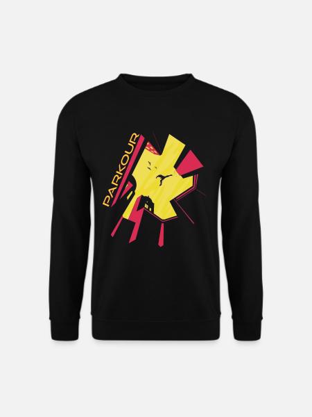 Downtown Parkour City Freestyle Jumping Laufen - Unisex Pullover - Schwarz