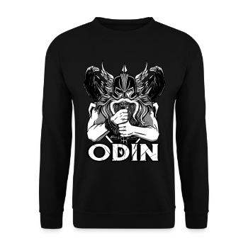 Wikinger Axt Helm Walhalla Warriors Mythologie Odi - Unisex Pullover - Schwarz - Vorne - Alina (178cm) & Michal (187cm)