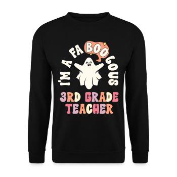 Teacher Halloween Retro 3rd Grade Vintage Third - Unisex Sweatshirt - black - Front - Alina (178cm) & Michal (187cm)