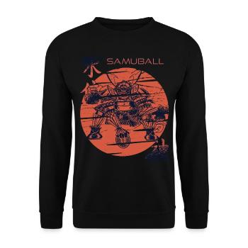Football Samurai Samuball Japanese Warrior Japan - Unisex Sweatshirt - black - Front - Alina (178cm) & Michal (187cm)