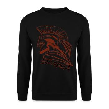 Sparta Glory Casque Spartiate Gladiateur Grec Ancien - Sweat-shirt Unisexe - noir - Devant - Alina (178cm) & Michal (187cm)