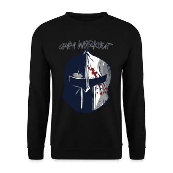 Sparta déshonneur Casque Spartan Gladiator Antique G - Sweat-shirt Unisexe - noir - Devant - Alina (178cm) & Michal (187cm)