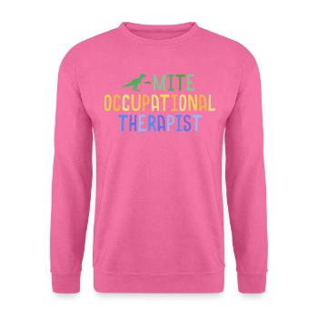 Dinomite Ergothérapeute Dinosaure OT - Sweat-shirt Unisexe - rose - Devant