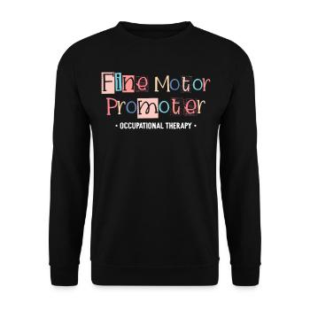 Promoteur de motricité fine ergothérapie ergothérapie - Sweat-shirt Unisexe - noir - Devant - Alina (178cm) & Michal (187cm)