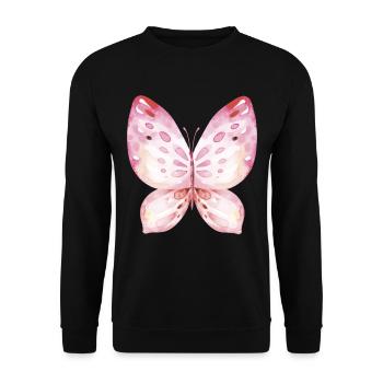 Ailes de papillon Carnaval des papillons Carnaval - Sweat-shirt Unisexe - noir - Devant - Alina (178cm) & Michal (187cm)