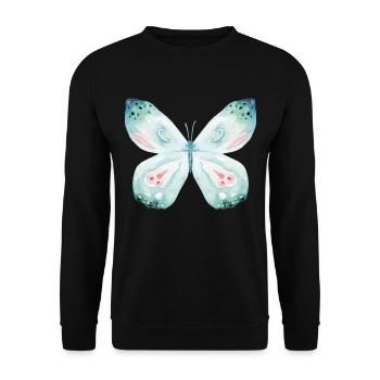 Ailes de papillon Carnaval des papillons Carnaval - Sweat-shirt Unisexe - noir - Devant - Alina (178cm) & Michal (187cm)