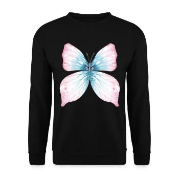 Ailes de papillon Carnaval des papillons Carnaval - Sweat-shirt Unisexe - noir - Devant - Alina (178cm) & Michal (187cm)