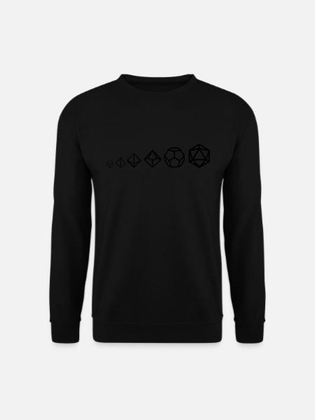 RPG Rollenspieler D20 Dragon Würfel Schwert Role - Unisex Pullover - Schwarz