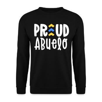 Proud Abuelo Down Syndrome Grandpa Family T21 - Unisex Sweatshirt - black - Front - Alina (178cm) & Michal (187cm)