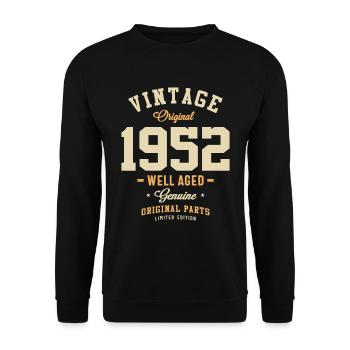 Vintage Original 1952 71st Birthday - Unisex Sweatshirt - black - Front - Alina (178cm) & Michal (187cm)