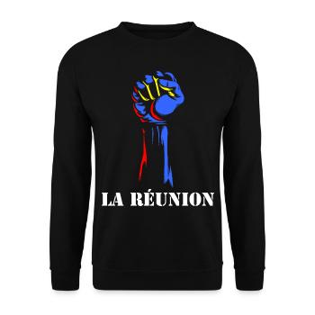 Puissance Drapeau La Reunion Cadeau Homme - Sweat-shirt Unisexe - noir - Devant - Alina (178cm) & Michal (187cm)
