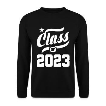 Class Of 2023 Senior 2023 Graduation School - Unisex Sweatshirt - black - Front - Alina (178cm) & Michal (187cm)
