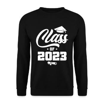 Class Of 2023 Graduation First Day Of School - Unisex Sweatshirt - black - Front - Alina (178cm) & Michal (187cm)