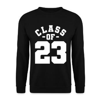 Class Of 2023 College High School Graduate - Unisex Sweatshirt - black - Front - Alina (178cm) & Michal (187cm)
