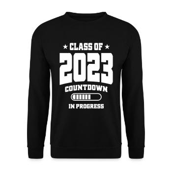 Class Of 2023 Graduation Countdown in Progress - Unisex Sweatshirt - black - Front - Alina (178cm) & Michal (187cm)